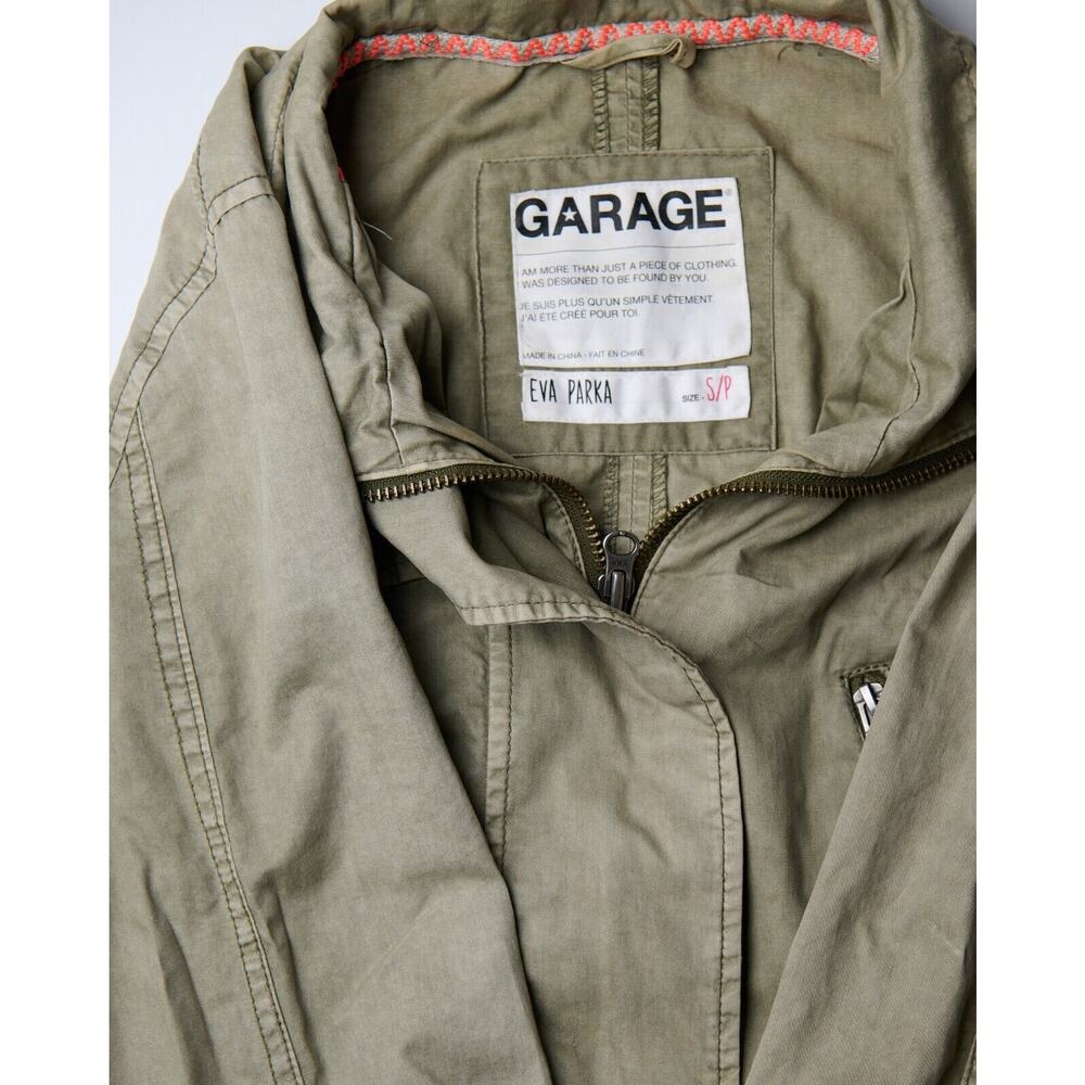 Garage Women’s Jacket Small Olive Green Utility Military Style‎ Full Zip Pockets - Picture 2 of 12
